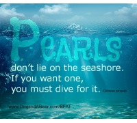 Pearls quote abstract ocean