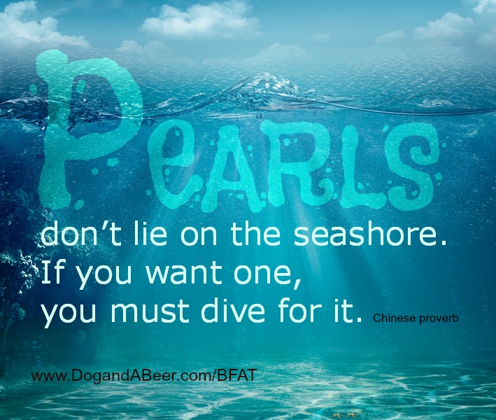 Pearls quote abstract ocean